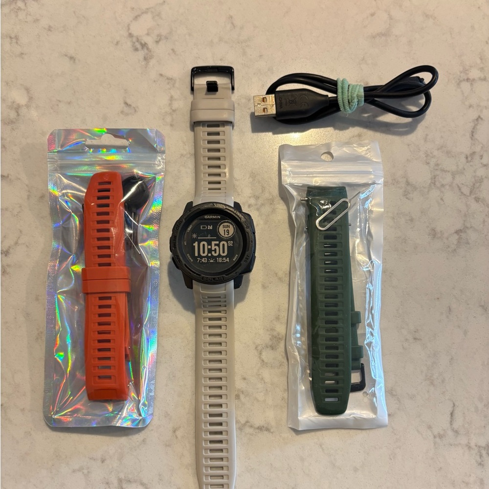 Garmin Smartwatch with Black and White Design